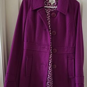 Tulle Women's Vibrant Magenta Pea Coat